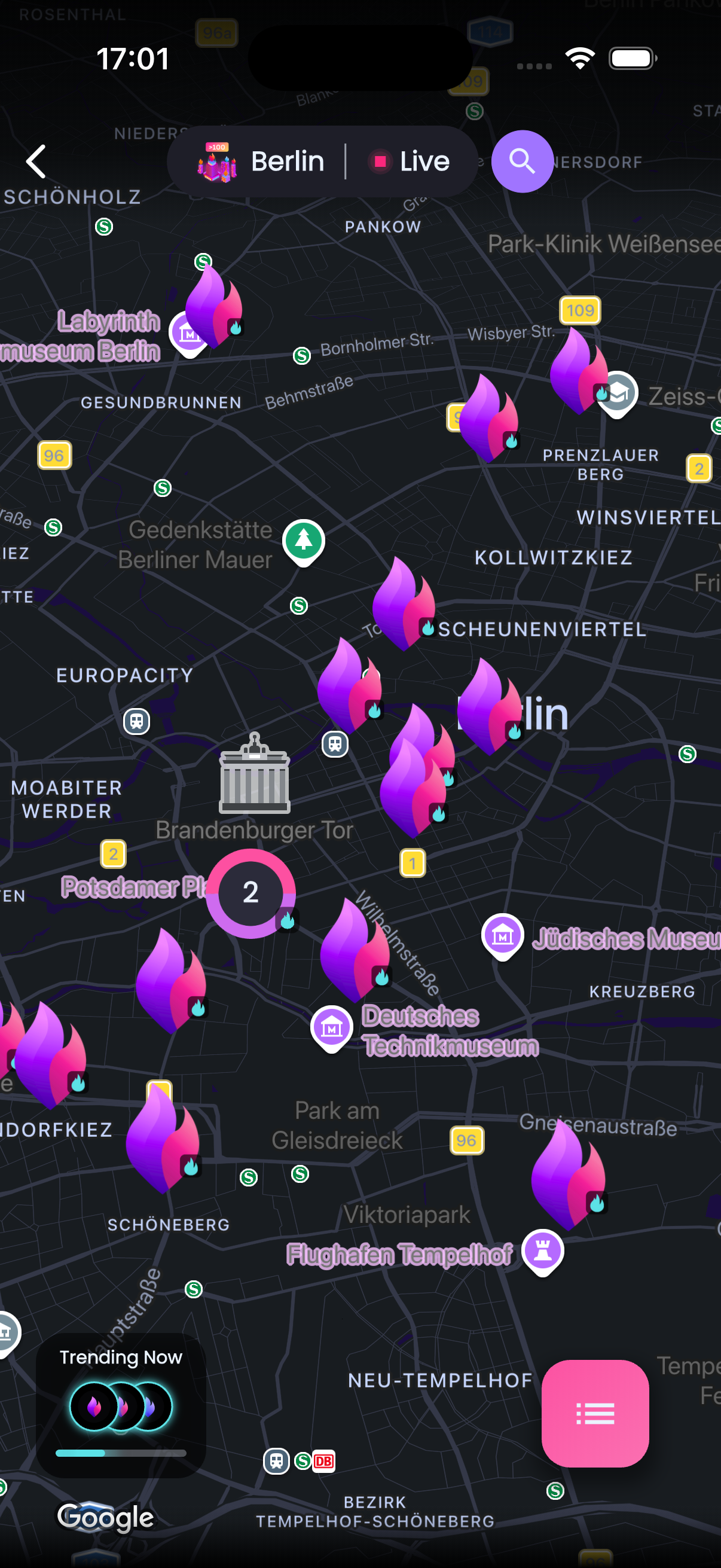 BLASTin Live-Karte mit Events in Berlin